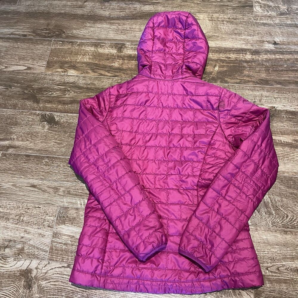 Patagonia Nano Puff Jacket Womens Small Magenta Hoody Thermal Hooded Puffer Coat - Picture 10 of 15